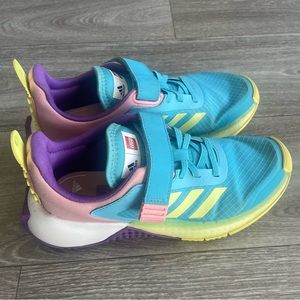 Kids Adidas X Lego Sports Training Shoes Bright Cyan 3